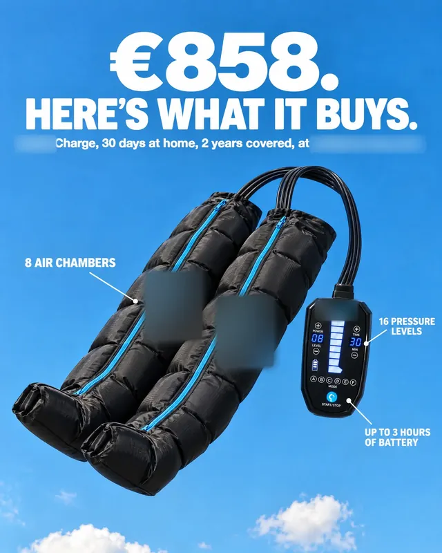 Spec ad concept: Leg recovery boots, brand name and logo blurred