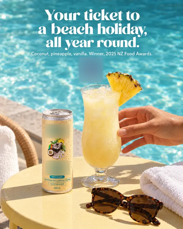 Spec ad concept: Non-alcoholic cocktail, brand name and logo blurred