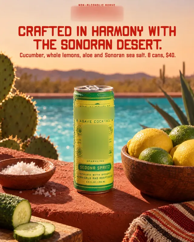 Spec ad concept: Non-alcoholic cocktail, brand name and logo blurred