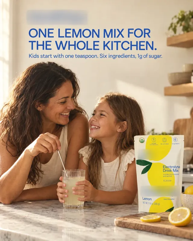 Spec ad concept: Electrolyte drink mix, brand name and logo blurred