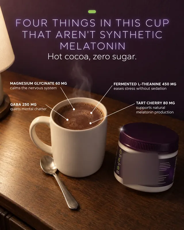 Spec ad concept: Sleep hot cocoa, brand name and logo blurred