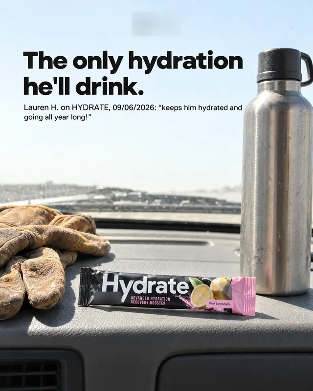 Spec ad concept: Hydration bar, brand name and logo blurred