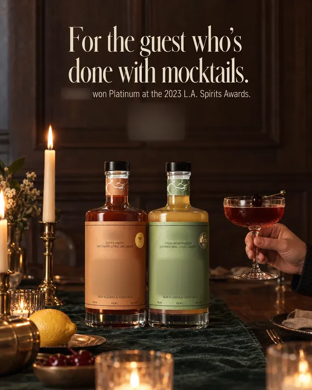 Spec ad concept: Non-alcoholic spirits, brand name and logo blurred