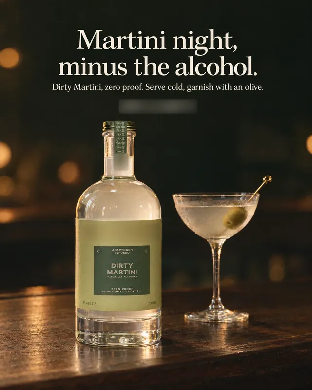 Spec ad concept: Non-alcoholic spirit, brand name and logo blurred