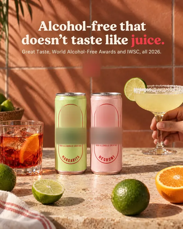Spec ad concept: Non-alcoholic cocktail, brand name and logo blurred