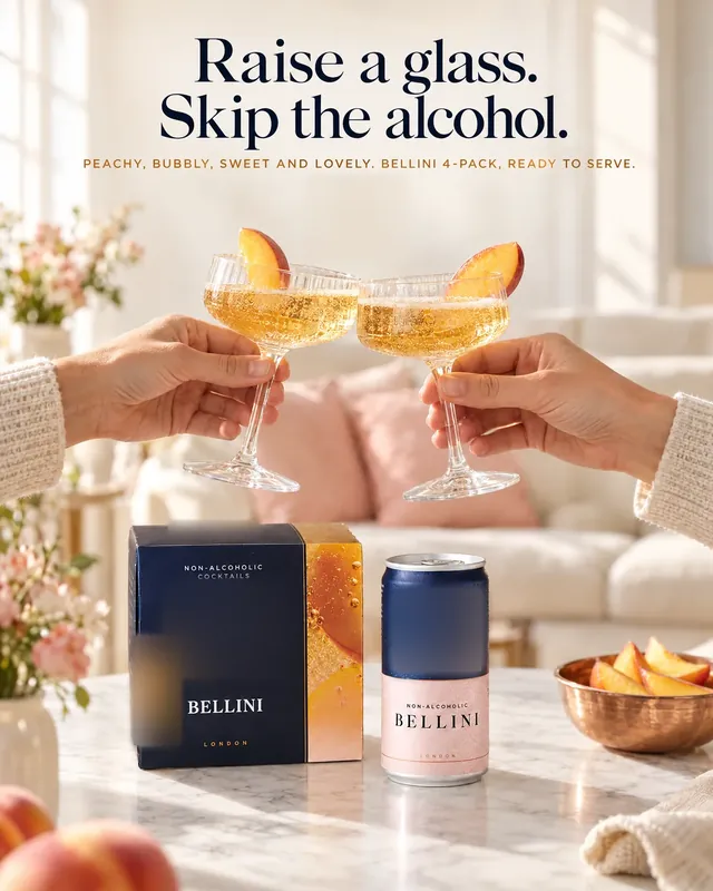 Spec ad concept: Non-alcoholic cocktail, brand name and logo blurred
