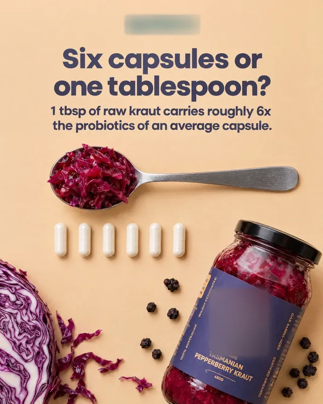 Spec ad concept: Raw fermented sauerkraut, brand name and logo blurred