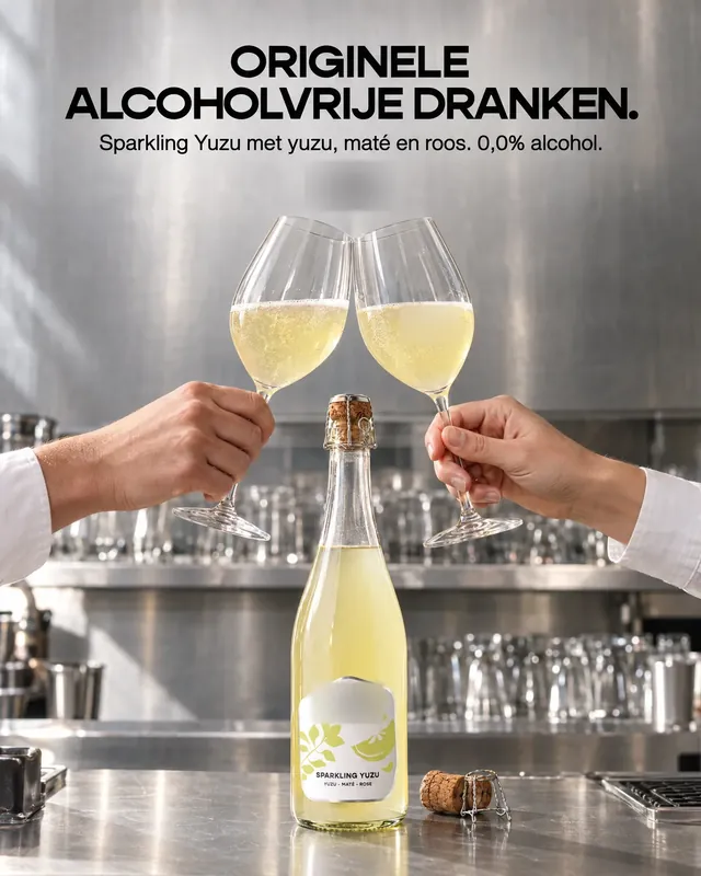 Spec ad concept: Non-alcoholic sparkling drink, brand name and logo blurred