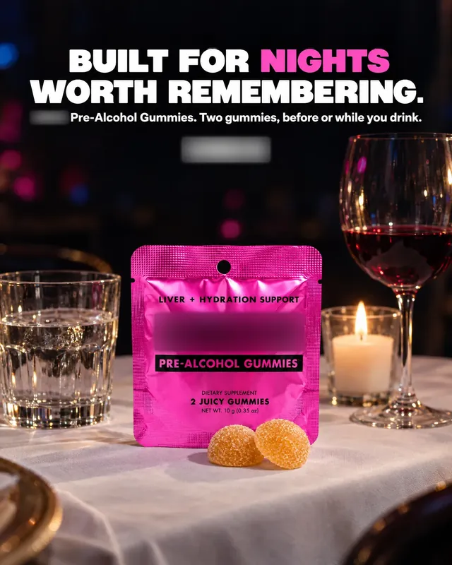 Spec ad concept: Hangover gummies, brand name and logo blurred