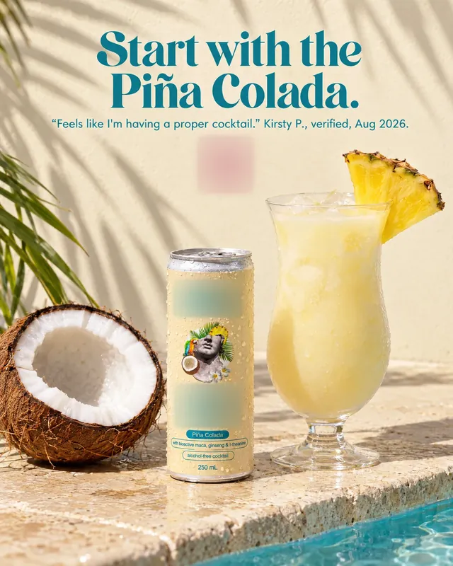 Spec ad concept: Non-alcoholic cocktail, brand name and logo blurred