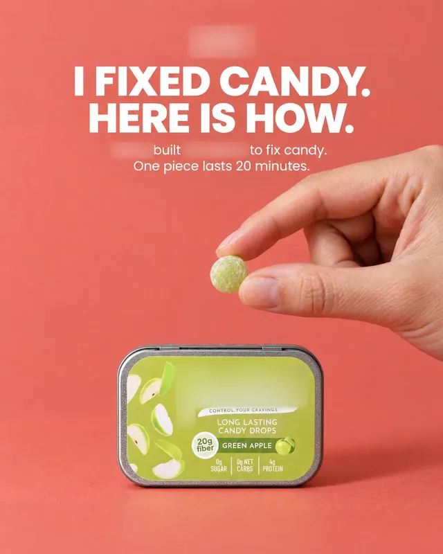 Spec ad concept: Sugar-free candy, brand name and logo blurred