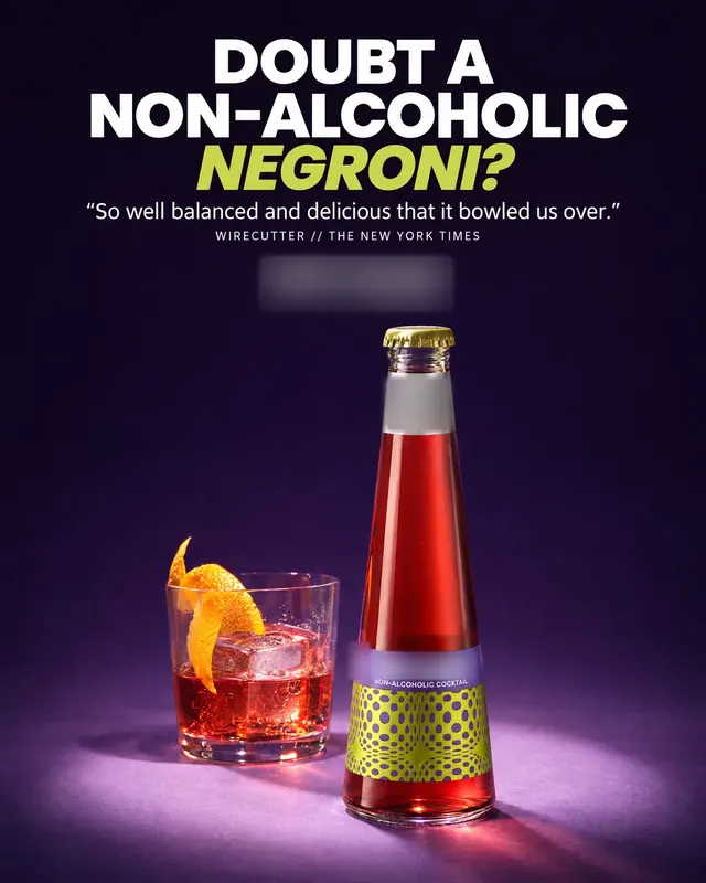 Spec ad concept: Non-alcoholic aperitivo, brand name and logo blurred