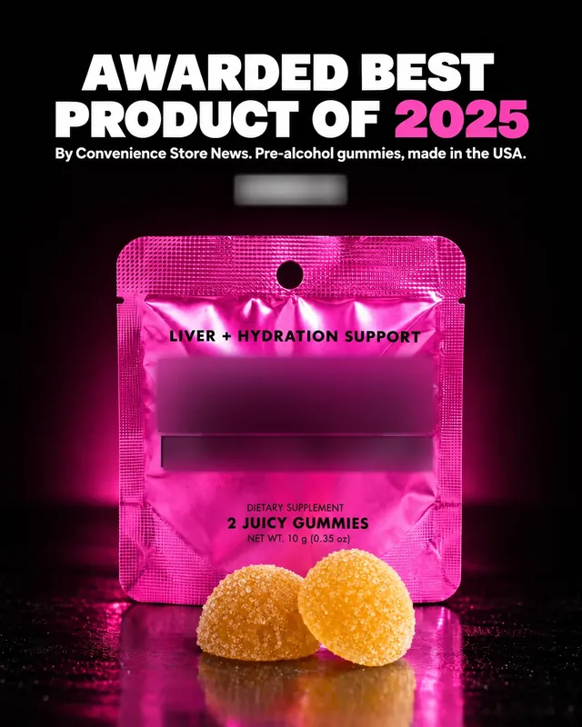 Spec ad concept: Hangover gummies, brand name and logo blurred