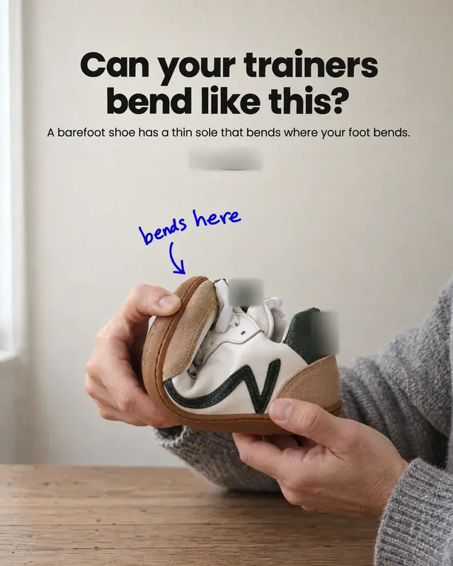 Spec ad concept: Barefoot sneakers, brand name and logo blurred